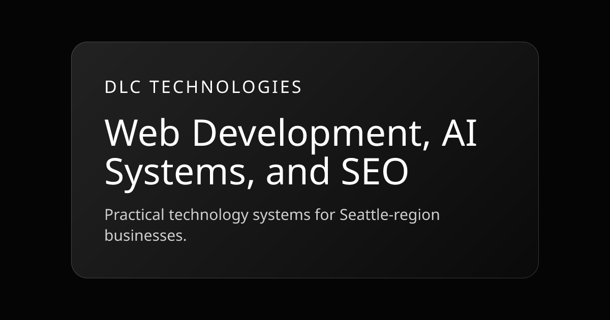 Seattle Web Development, Custom AI Systems & SEO